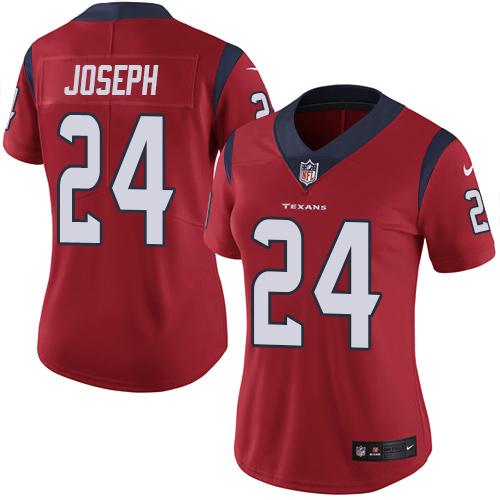 Women Houston Texans #24 Joseph red Nike Vapor Untouchable Limited NFL Jersey